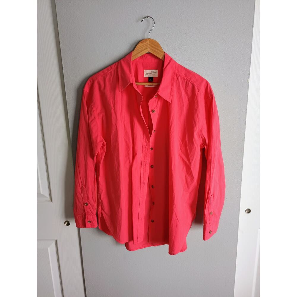 Universal thread Barbie core bright pink long sleeve button down shirt oversized